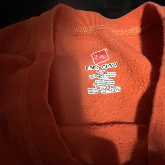 hanes crewneck orange - Picture 3 of 3